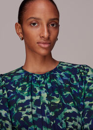 Ink Cheetah Print Midi Dress